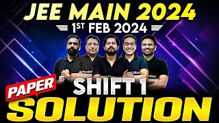 JEE Main 2024 Paper Discussion ATTEMPT 1  01st February  SHIFT 1 ⚡️ [upl. by Triny]