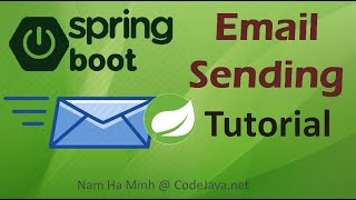 Spring Boot Email Sending Tutorial Text HTML Inline and Attachment [upl. by Aninad]