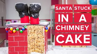 Santa Stuck in a Chimney CAKE  Christmas Baking  How To Cake It [upl. by Vanden455]