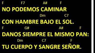 CANTOS PARA MISA  NO PODEMOS CAMINAR  HAMBRE DE DIOS  COMUNION ACORDES Y LETRA [upl. by Selig]