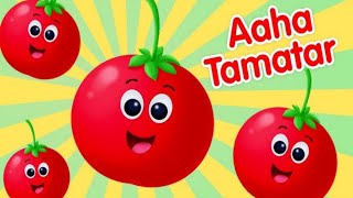 Aaha tamatar bade majedar Hindi rhyme for kids Hindi nursery rhymes KidsToonpb9tg [upl. by Tadich]