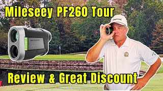 Mileseey PF260 Tour Golf Rangefinder Review and Discount [upl. by Brendin260]