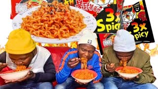 EXTREME 3X SPICY NOODLE CHALLENGE [upl. by Marienthal971]