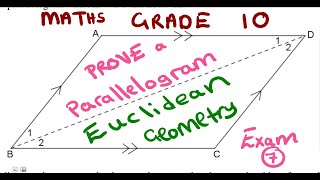 Mathematics Grade 10 Euclidean Geometry Exam 7 mathszoneafricanmotives mathswithadmirelightone [upl. by Hayimas]