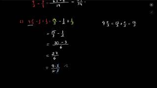 Álgebra Básica 112 Aritmética Ejemplos de adición y sustracción de números racionales [upl. by Eidson]