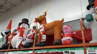 Home Depots Christmas Holiday Inflatables Decor 2020 [upl. by Lyrradal]