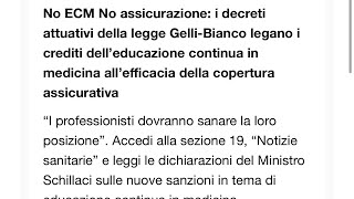 Il tentativo per salvare le assicurazioni dal pagare danni da Malsanità e le sanzioni di Schillaci [upl. by Ashil189]