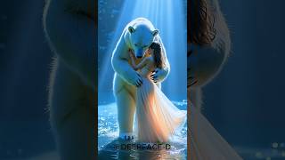 A woman dances with a polar bear on AGT agt magic talent shorts dance performance deepface [upl. by Pylle551]