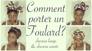 Tuto coiffures avec des foulards sur cheveux courts ou cheveux longs [upl. by Arabela412]