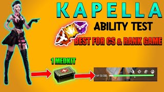 Free Fire KAPELLA CHARACTER ABILITY Full Details  kapella character ability test  Kapella skill [upl. by Annekahs]