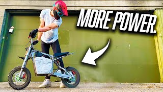 Modded RAZOR gets even more power 72v electric pit bike build [upl. by Ver332]