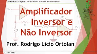 Aula 27 Amplificadores Inversor e Não Inversor  Eletrônica Analógica [upl. by Niwroc]