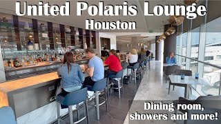 Lounge Review United Airlines Polaris  Houston Intercontinental IAH [upl. by Atnad975]