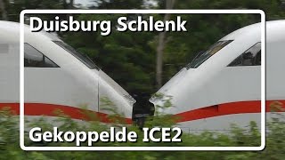 Dubbele ICE2 komt door Duisburg Schlenk [upl. by Ruthy]