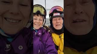 90 YearOld Snowboarder Chairlift Chat with Lauren for SnowboardSecretsTV [upl. by Eteragram297]