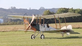 Royal Aircraft Factory 1912 BE2 First Flight From New Base New Zealand 2016 [upl. by Trudi131]