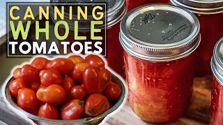 CANNING WHOLE PEELED ROMA TOMATOES  Only 2 Ingredients 🥫 [upl. by Rodolphe]