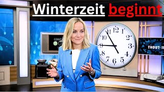 Winterzeit beginnt in Deutschland Uhren um eine Stunde zurückdrehen Zeitumstellung 2024 [upl. by Sonafets]