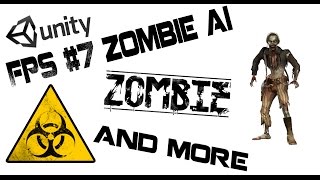 Unity3d FPS 7 Zombie AI [upl. by Acirea]