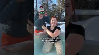 Winter hot tubs are always the best way to enjoy the outdoors viral wisconsin [upl. by Wilden]