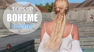 Tuto coiffure dété pour cheveux mi longs ✿ Demi chignon tressé [upl. by Nahshu]