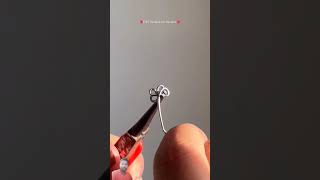 Nose Pin From Paperclip youtube hack youtubeshorts navratri nosepins collection [upl. by Lanita227]