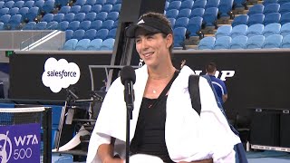 Garbine Muguruza oncourt interview QF  Melbourne Summer Series 2021 [upl. by Ygiaf]