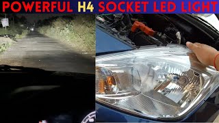 Naoevo LED Headlight H4 Socket Test  How to install LED light in CAR easily [upl. by Maisel890]