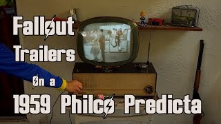 FALLOUT Trailers on a 1959 Philco Predicta TV Radiation King [upl. by Lardner]