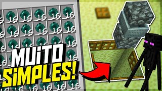 A FARM MAIS FÁCIL de ENDERMAN do MINECRAFT BEDROCK  TUTORIAL [upl. by Korff442]