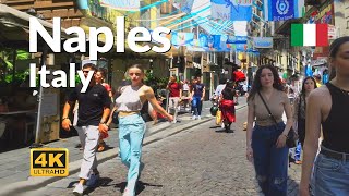 Naples Italy 4K Walking Tour 🇮🇹 [upl. by Anilorak]