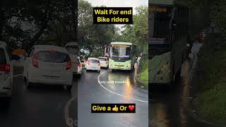 Wait for final bike riders and SETC bus in ghat road drivingskills [upl. by Manuel52]