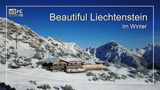 Beautiful Liechtenstein im Winter 4K Drohne [upl. by Guttery673]