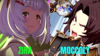 GBVSR High Level Gameplay Zira Vikala VS Moccoly Lancelot [upl. by Ahsenat]