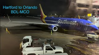 Southwest Airlines B737800 Hartford to Orlando BDLMCO [upl. by Euphemiah]