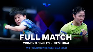 FULL MATCH  WANG Yidi vs Miwa HARIMOTO  WS SF  WTTGoa 2023 [upl. by Hsaka]