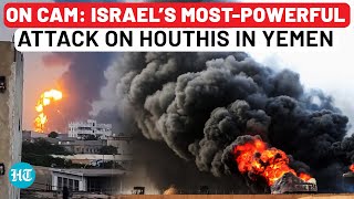 Israel Bombs Yemen’s Hodeidah Port In MostPowerful Attack After Houthis Target Netanyahu Tel Aviv [upl. by Hatokad]