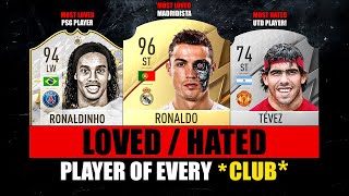 Most LOVEDHATED FOOTBALLER of Every CLUB 😱😵 ft Ronaldo Dinho Tevez… etc [upl. by Haland]