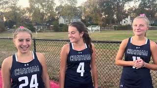 Chatham field hockey players talk about their Morris County win [upl. by Tnecniv911]