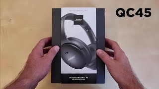 BOSE QC45 Review and Unboxing video  Bose QuietComfort 45 Noise Cancelling headphones [upl. by Llehsem]