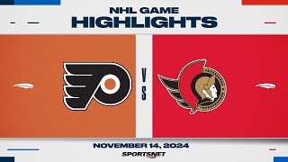 NHL Highlights  Flyers vs Senators  November 14 2024 [upl. by Valaree]