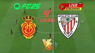 Live  Mallorca vs Athletic Bilbao  Spain La Liga 2024  Full Match  FC 25 Gameplay [upl. by Siraved]