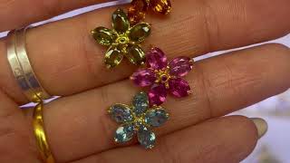 Gems market in Thailand Chanthaburi Yellow and green sapphires Gold and silver jewelry in Thailand [upl. by Pavier270]