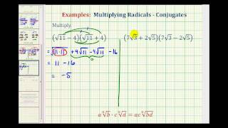 Ex Multiply Radical Conjugates  Square Roots [upl. by Twyla535]