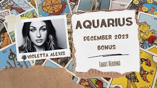 👽 Aquarius Tarot Reading ⭐ Past the point of perfection  JUST SUCCESS December 2023 BONUS [upl. by Luapnaes218]