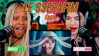 LE SSERAFIM 르세라핌 EASY OFFICIAL MV and EASY l Original Stage reaction [upl. by Idnek562]