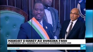 Côte dIvoire  Guillaume Soro visé par un mandat darrêt au Burkina Faso [upl. by Blackstock]