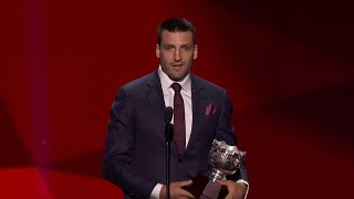 Patrice Bergeron wins the Frank Selke trophy [upl. by Em]