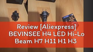 Review Aliexpress BEVINSEE H4 LED HiLo Beam H7 H11 H1 H3 LED Headlight Bulbs CANBUS 70W 10000LM [upl. by Cirded]