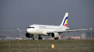 Airbus A319 ERAXL AIR Moldova  Chisinau International Airport KIVLUKK  Moldova 04 11 2015 [upl. by Nohtiek]